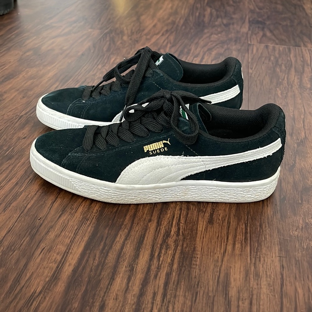 Suede Leather Puma Black with White Logo